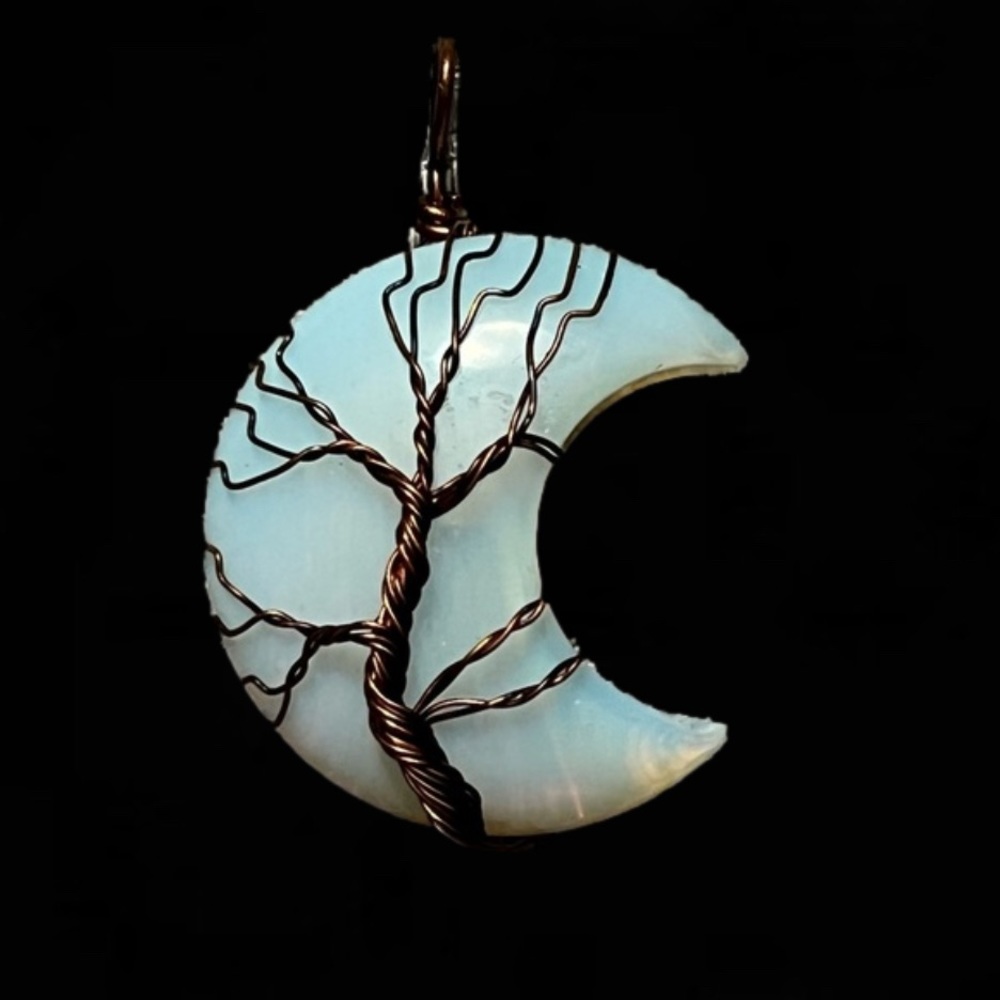 Opalite Moon Pendant